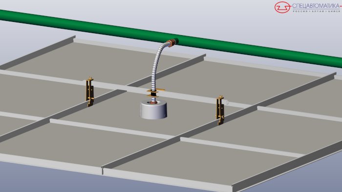 Монтаж УПП "Старт-3" в подвесном потолке