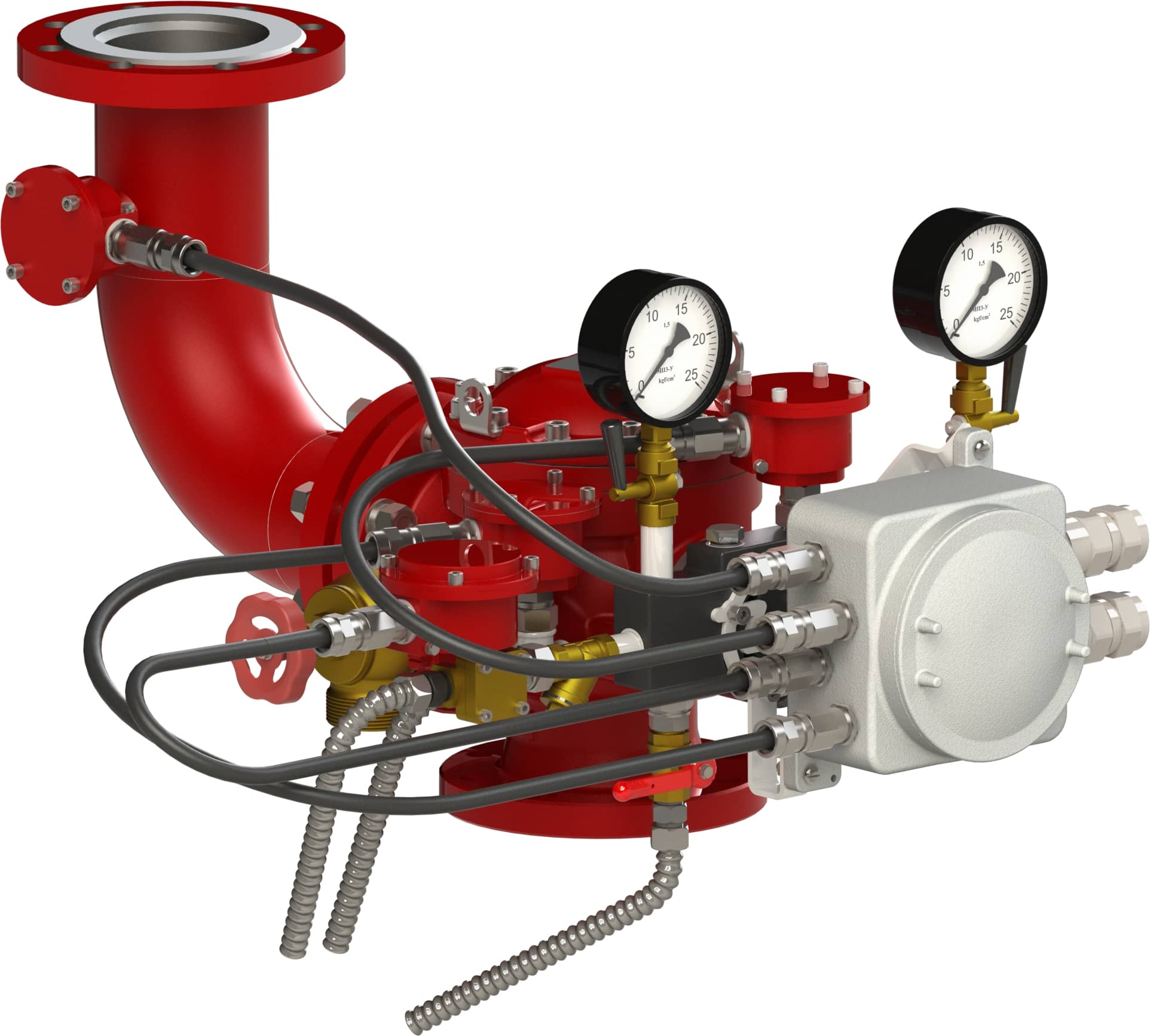 Узел управления дренчерный с комбинированным приводом взрывозащищенный